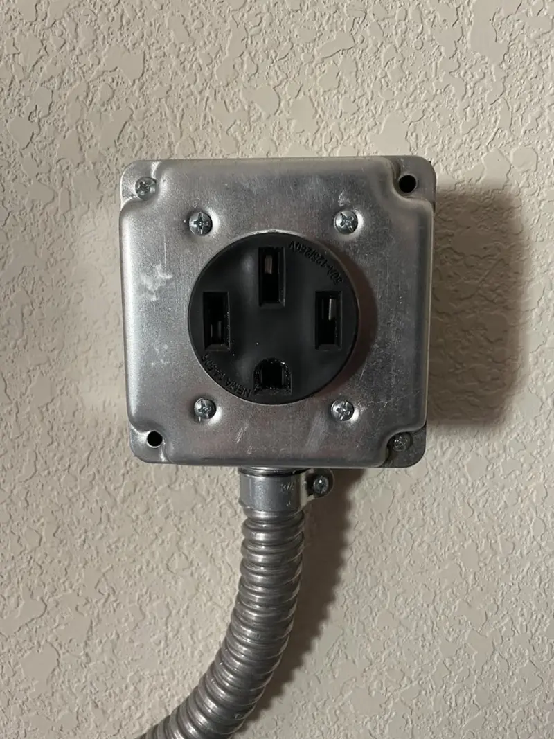 NEMA 14-50 outlet installed for Smart Home Electrical in Sebastopol